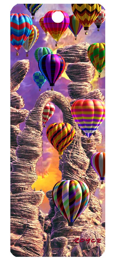 3-D Halographic Hot Air Balloon Bookmark #1