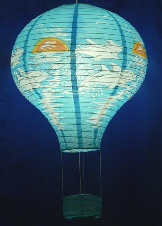 Dolphins Design Hot Air Balloon Oriental Paper Lantern