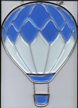 Large Blue Beveled Glass Balloon