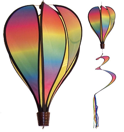 Blended Rainbow Spinning Hot Air Balloon