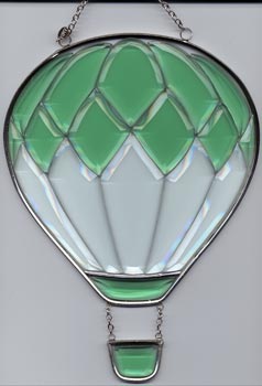 Medium Green Beveled Glass Balloon