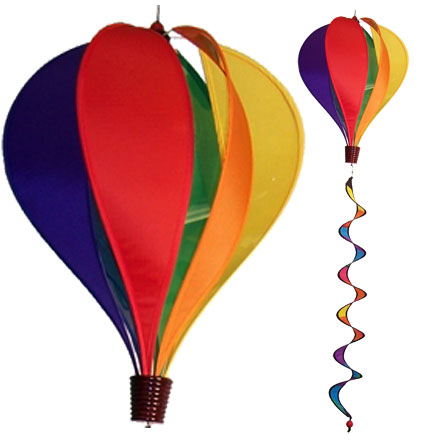 Rainbow Spinning Hot Air Balloon