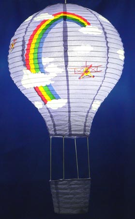 Rainbow Design Hot Air Balloon Oriental Paper Lantern