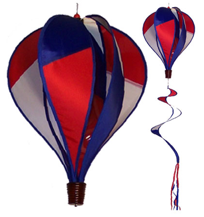 Red White and Blue Spinning Hot Air Ballon