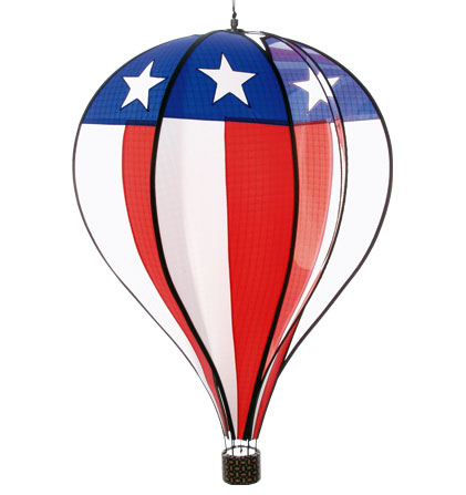 Large Stars and Stripes Spinning Hot Air Balloon